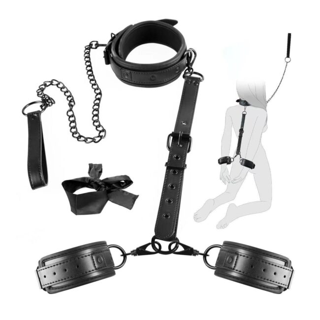 Deri Bağlama Seti Siyah