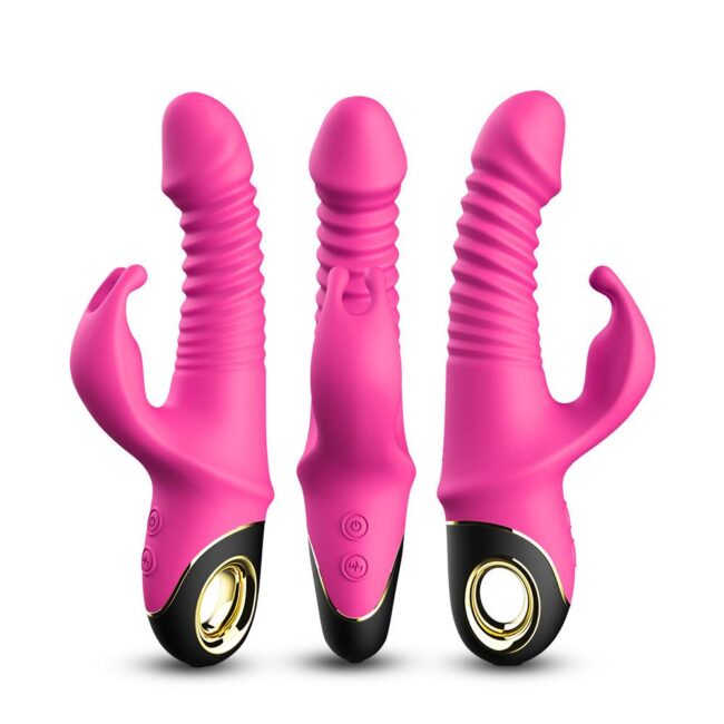 Hareketli Rabbit Vibratör Rose Pembe