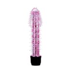Modern Tırtıklı Şeffaf Vibratör Pembe