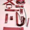 7'li Fantezi Kırbaç Kelepçe Set, Kelepçe Takım, Ayak Kelepçesi, Kedi Maskesi - APFT1309