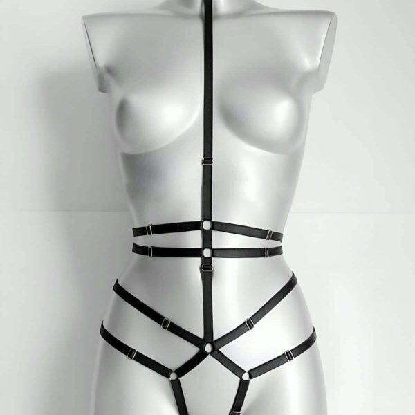 Ağ Kısmı Açık Seksi Jartiyer Harness - APFT370