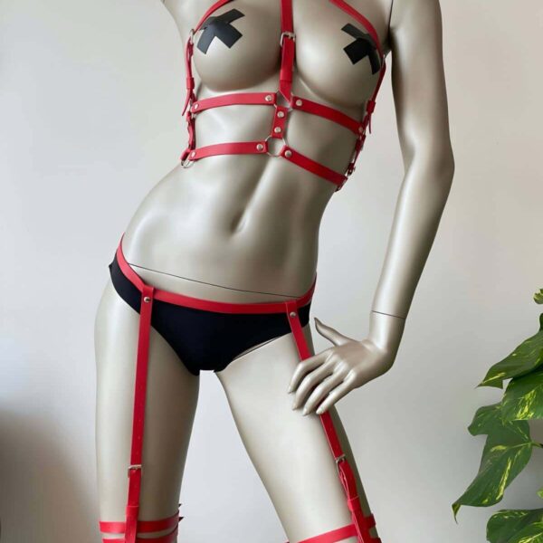 Ayarlanabilir Jartiyer Deri Harness Takım - APFT257