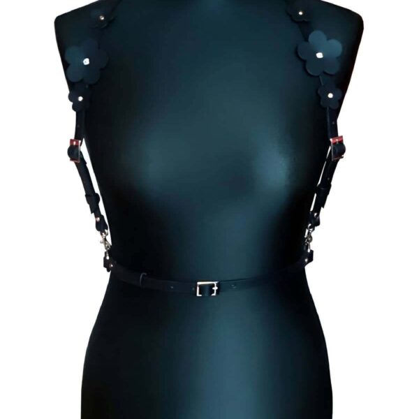 Çiçek Detaylı Çık Göğüs Harness - APFT906