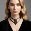 Damla Deri Choker, Deri Choker Kolye - APFT1411