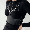 Deri Harness Büstiyer, Şık Deri Korse - APFT872