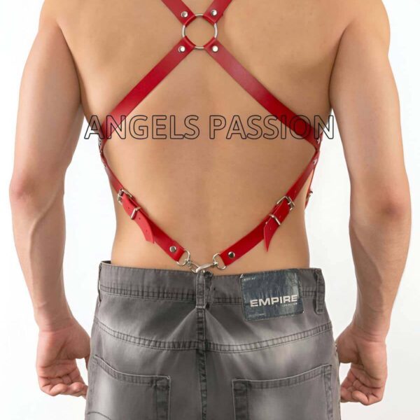 Deri Pantalona Bağlanan Seksi Erkek Harness - APFTM11