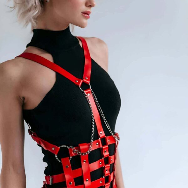 Elbise Üzeri Deri Kemer, Deri Elbise Kemeri, Deri Korse Harness - APFT1072
