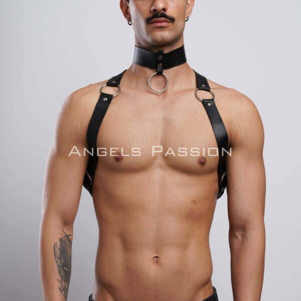 Erkek Choker ve Göğüs Harness, Erkek Parti Giyim - APFTM35