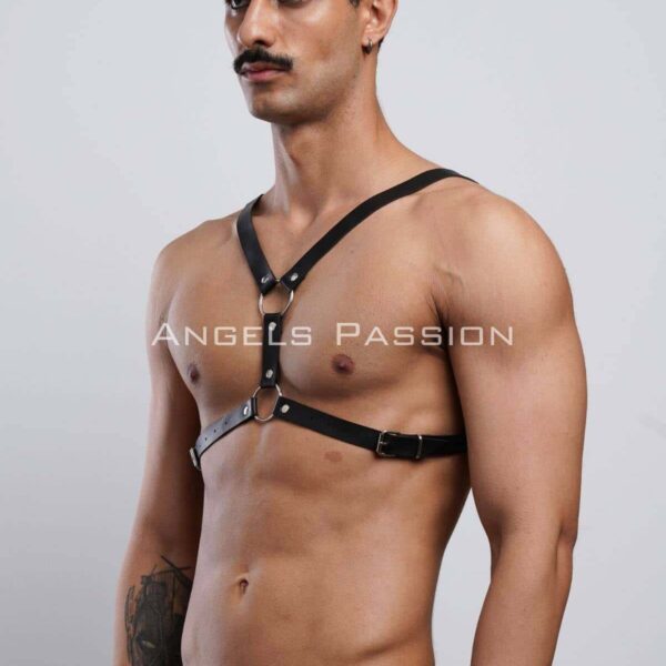 Erkek Deri Göğüs Harness, Erkek Fantazi Giyim, Clubwear, Partywear - APFTM44