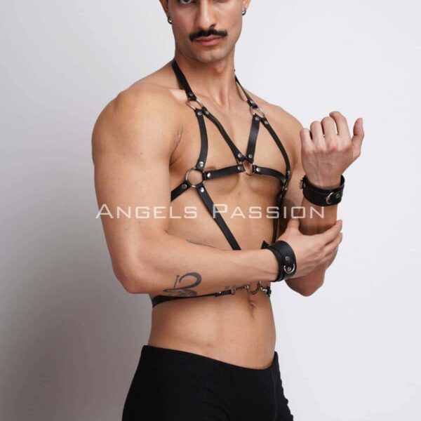 Erkek Deri Göğüs Harness, Erkek Fantazi Giyim, Erkek Parti Giyim - APFTM75