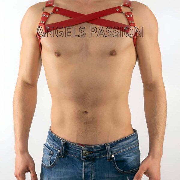 Erkek Deri Göğüs Harness, Erkek Sporcu Deri Göğüs Aksesuar - APFTM2