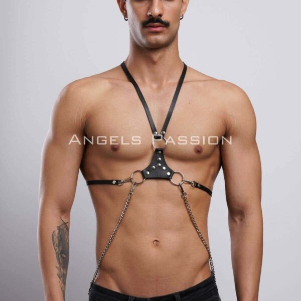 Erkek Omuz Harness - Seksi Erkek Deri Harness - Erkek Harness İç Giyim - APFTM28