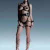 Erotik Deri İç Giyim, Fantezi Deri Harness Takım, Seksi İç Giyim - APFT1134