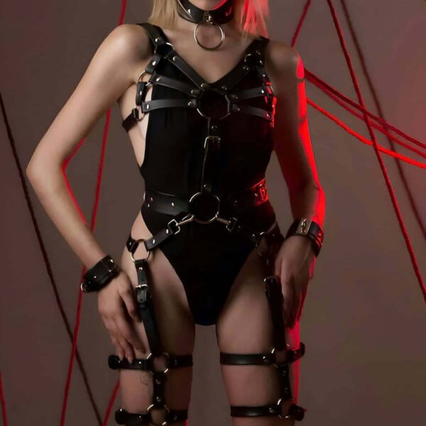 Fantazi Deri Harness Jartiyer Takım - APFT1267