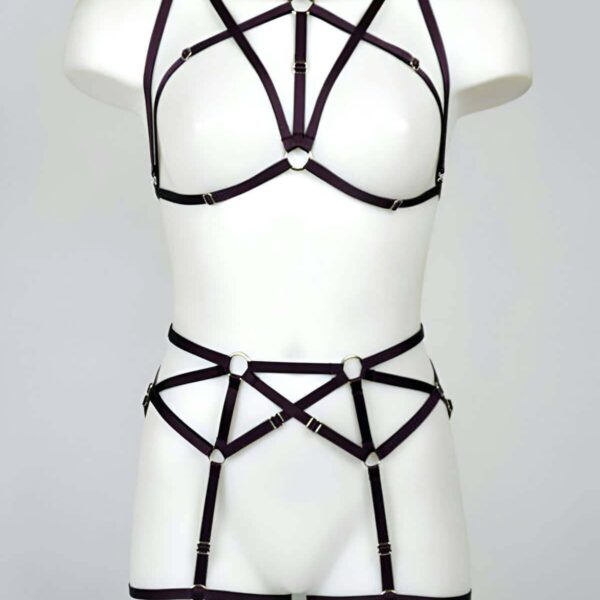 Göğüs ve Jartiyer Kemerli Seksi Harness - APFT161
