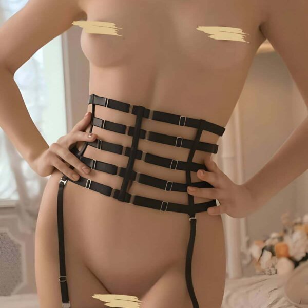 Lastik Bel Korse Harness, Fantazi İç Giyim Harness - APFT831