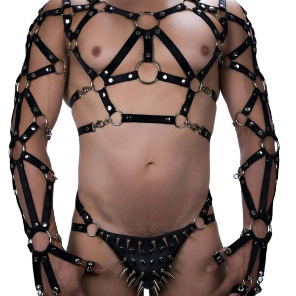 Lastik Göğüs Ve Çivili Külot Harness Takım - APFTM181