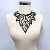 Lazer Kesim Yaprak Desenli Deri Choker, Deri Kolye - APFT1417