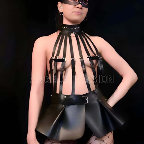 Mini Etekli Body Harness Ve Kedi Maske Takım - APFT1313