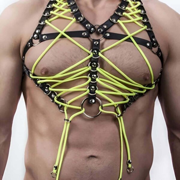 Seksi Erkek Üst Lastik Harness - APFTM59