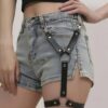 Tek Bacak Deri Jartiyer Harness - APFT962