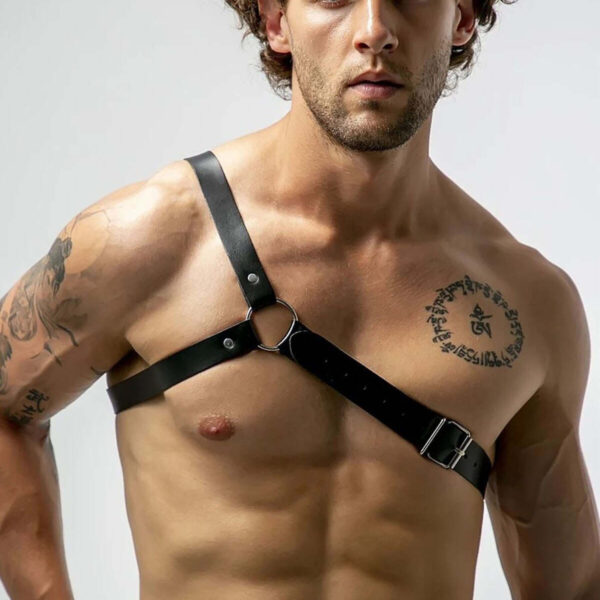 Tek Omuz Deri Erkek Harness - APFTM211