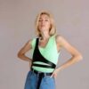 Üçgen Giysi Göğüs Kemeri, Tek Omuzdan Askılı Deri Harness - APFT1120