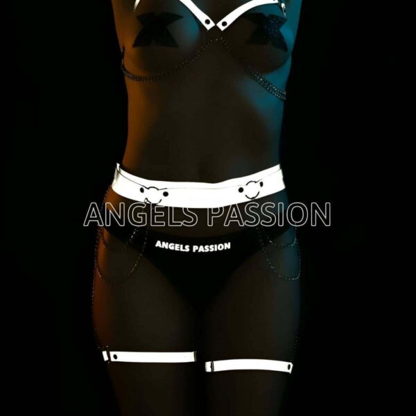 Zincir Detaylı Reflektörlü Şık Harness Takım - APFT486