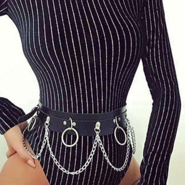 Zincirli Bel Üzeri Şık Harness APFT639