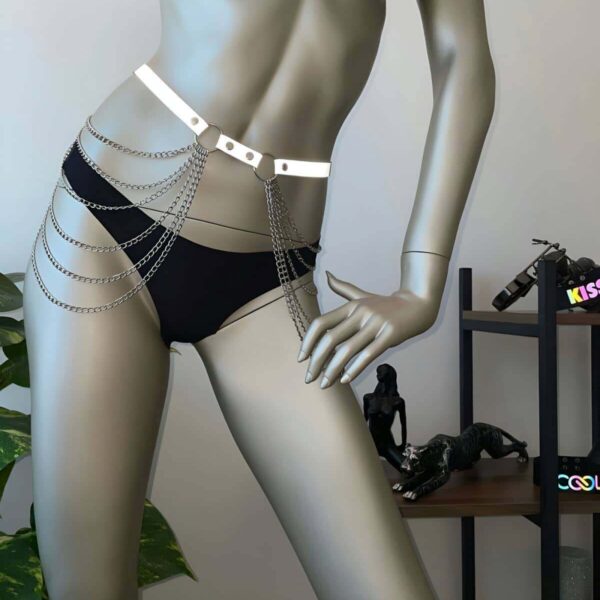 Zincirli ve Reflektörlü Harness Bel Kemeri - APFT391