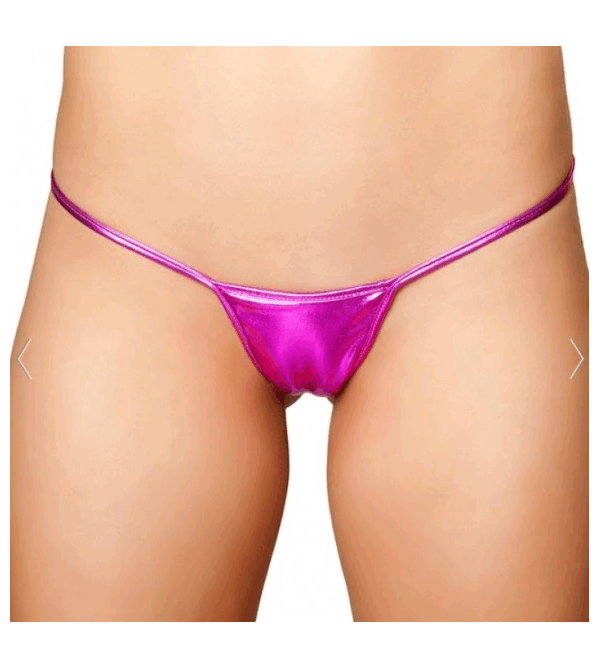 Tegan Büyük Beden Fantazi Pembe Lame Stirng - Tanga TG271287-B