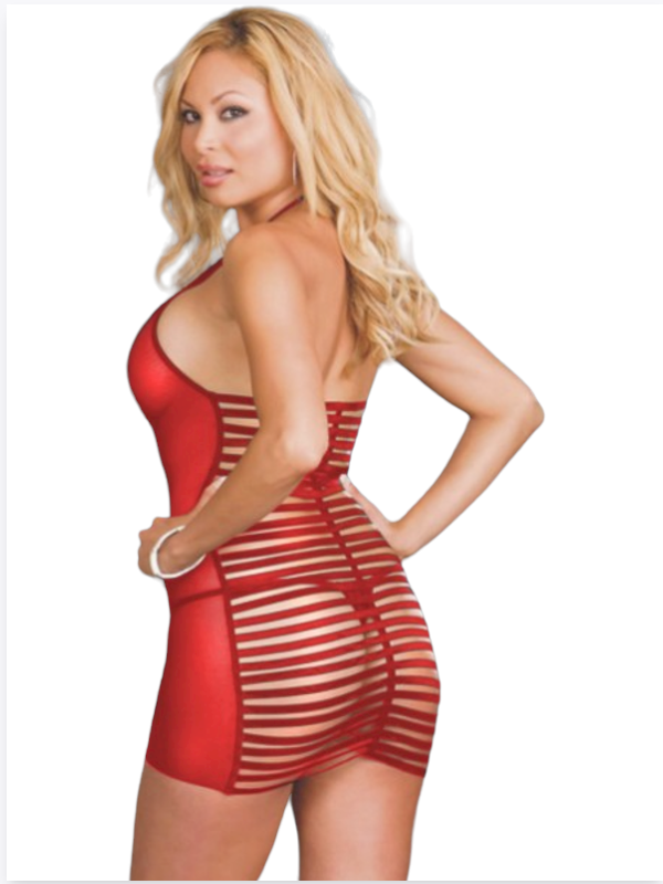 Tegan Büyük Beden Kırmızı Fantazi Seksi Tül Babydoll  TG273223 - Görsel 2