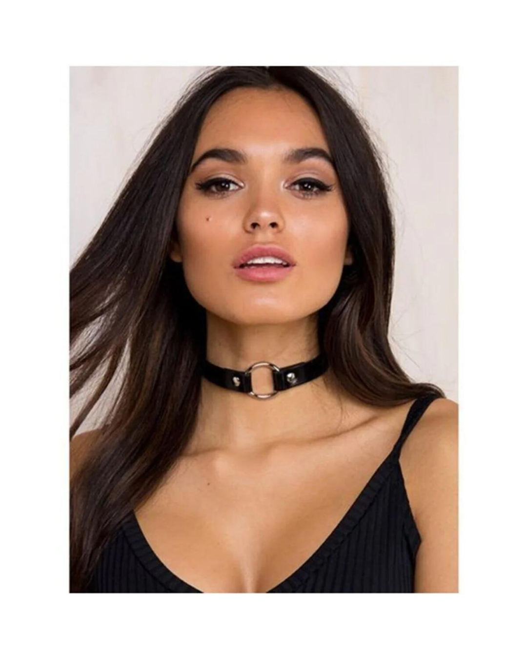 Tegan Deri Bayan Halkalı Boyunluk TG275392