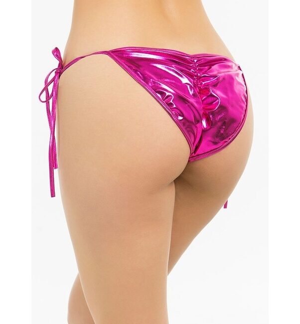 Tegan Büyük Beden Fantazi Pembe Seksi Yandan Bağlamalı String - Külot TG270031-B