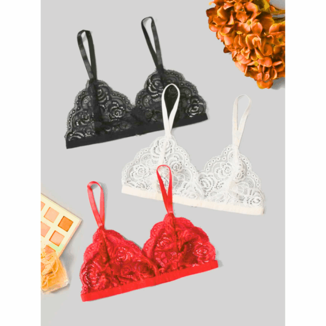 Tegan Fantezi 3'lü Seksi Dantel Sütyen Seti TG279257