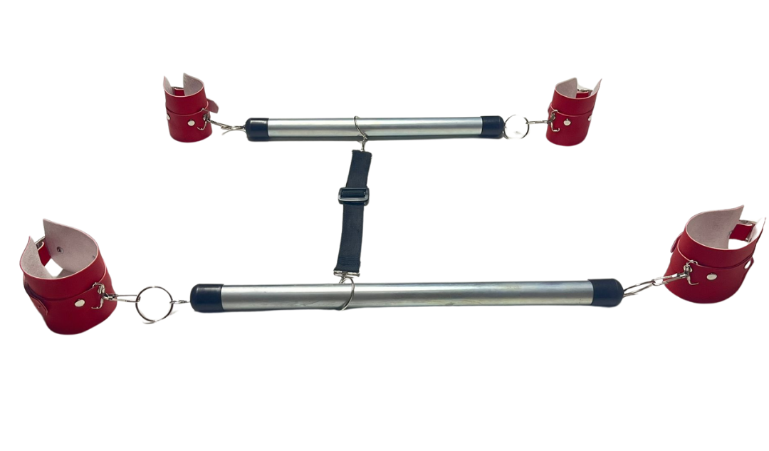 Tegan Fantezi Seksi Deri Borulu Kırmızı El Ayak Kelepçesi TG275382 - Görsel 2