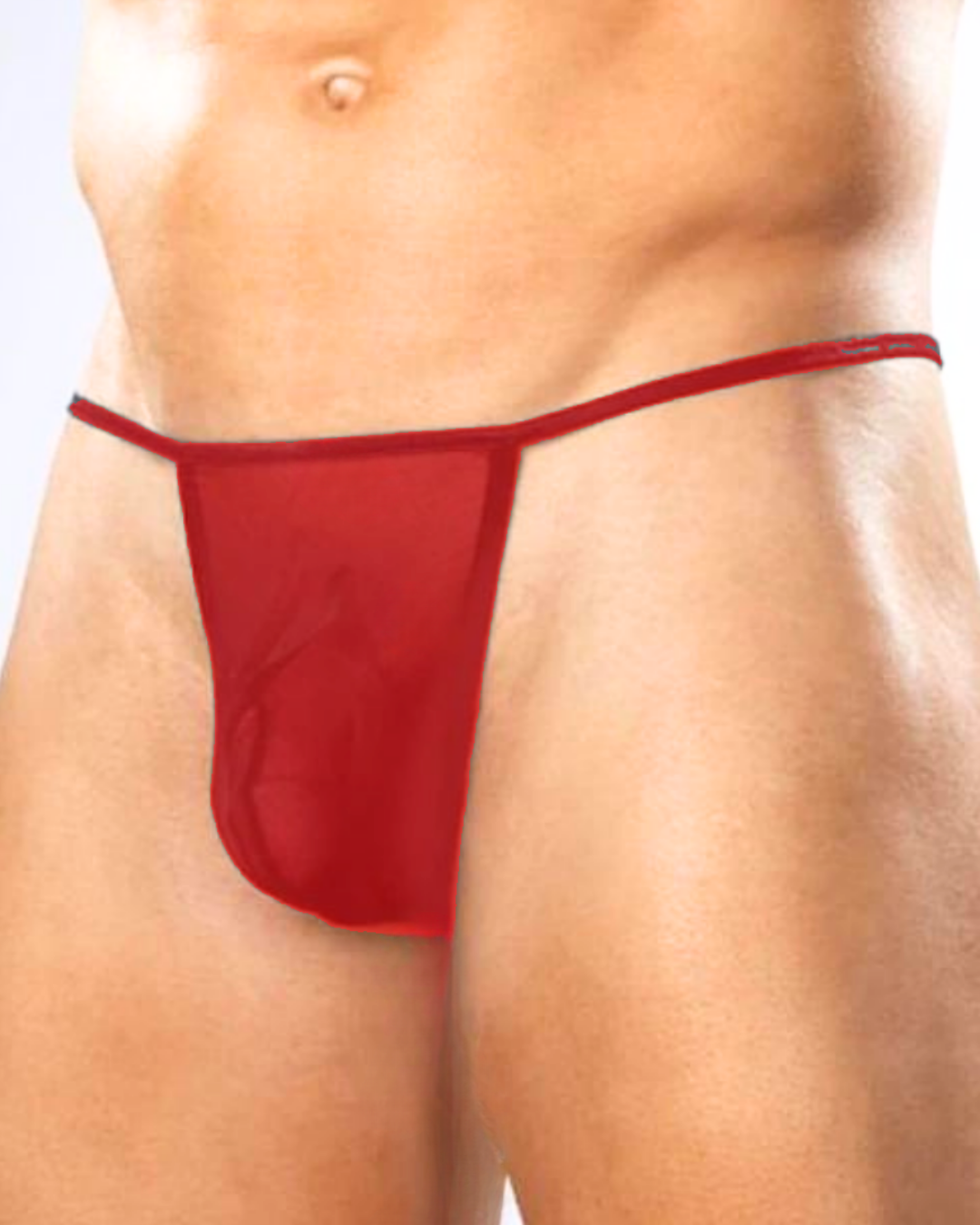 Tegan Fantezi Kırmızı Transparan Seksi Tül Erkek String TG274602