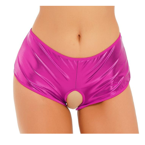 Tegan Fantezi Pembe Özel Bölgeleri Açık Parlak Külot TG270047