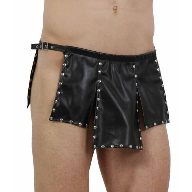 Tegan Fantezi Seksi Deri Erkek Gladyatör Kostümü TG275374