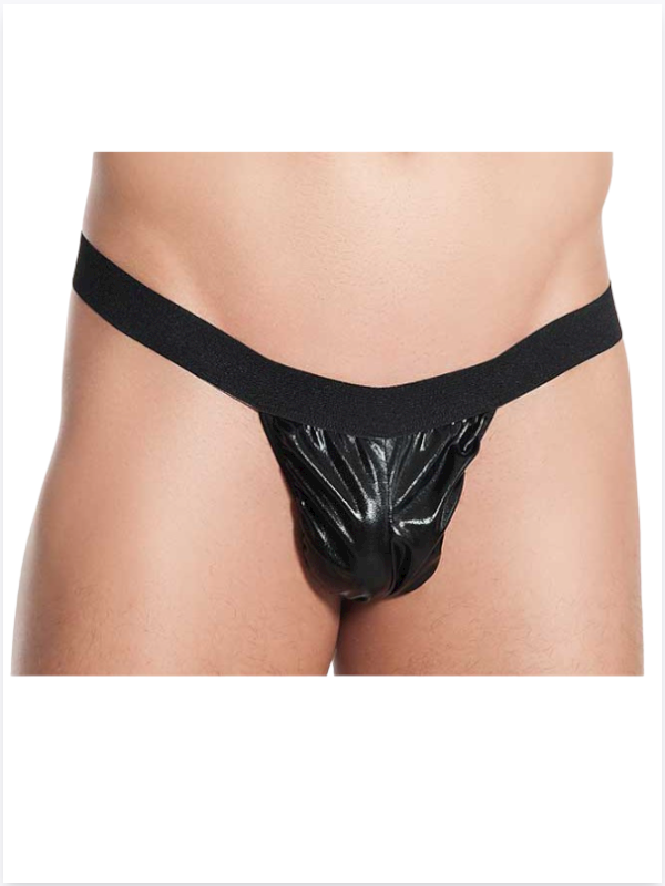 Tegan Fantezi Siyah Lame Seksi Erkek String - Tanga TG274589