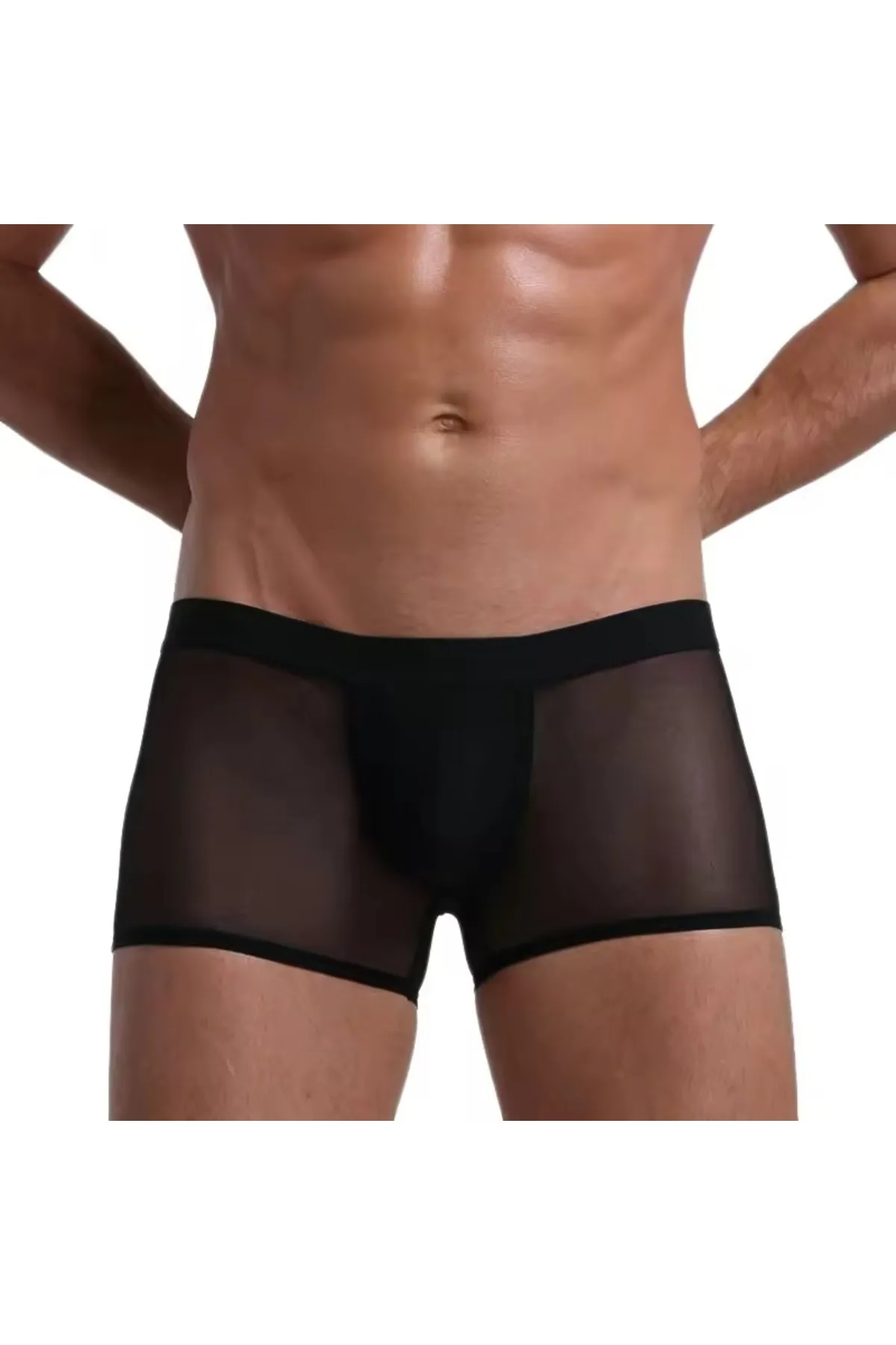 Tegan Fantezi  Transparan Tül Erkek Boxer  Fantezi Tanga TG274603 - Görsel 4