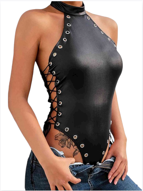 Tegan Fantezi Yanları Kuş Gözlü Yandan Bağlamalı  Seksi Babydol TG275426