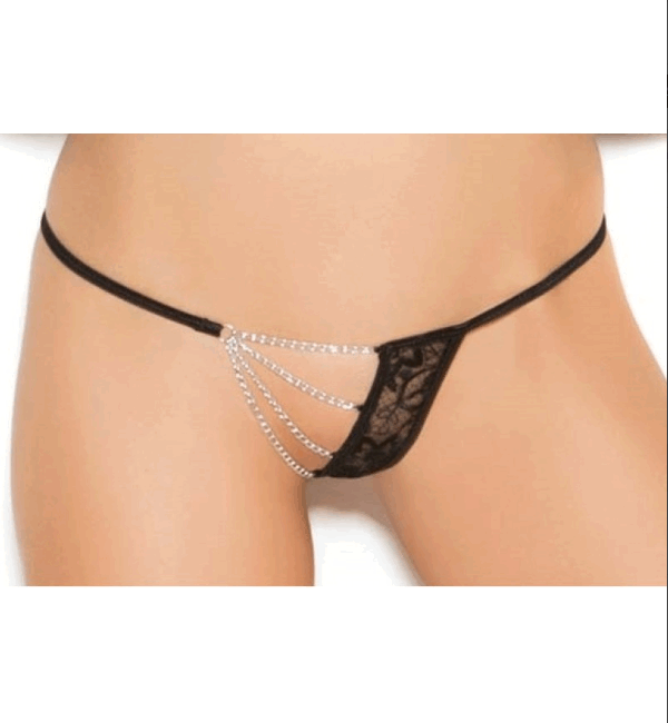 Tegan Fantezi Zincirli Dantelli String-Tanga TG271294