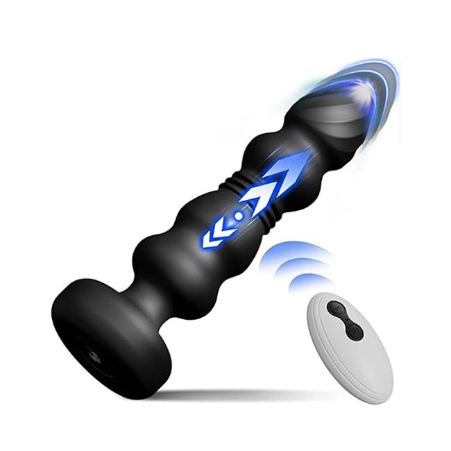 Erkekler İçin Teleskopik ve Titreşimli Akıllı Anal Vibratör – 10 Mod, Uzaktan Kumandalı, Su Geçirmez