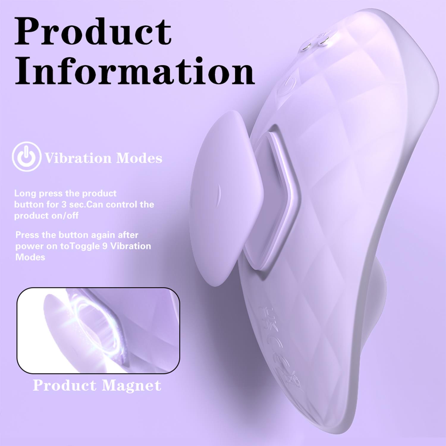 S-Hande Pleasure – RCT Giyilebilir Klitoral Uyarıcı Vibratör Mor - Görsel 2