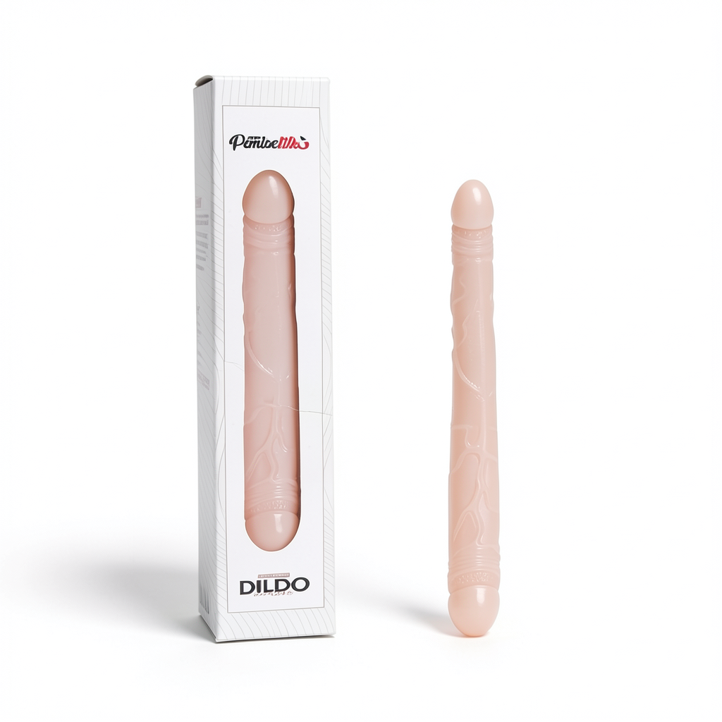 Çift Uçlu Realistik Dildo – 37,5 cm - Görsel 2