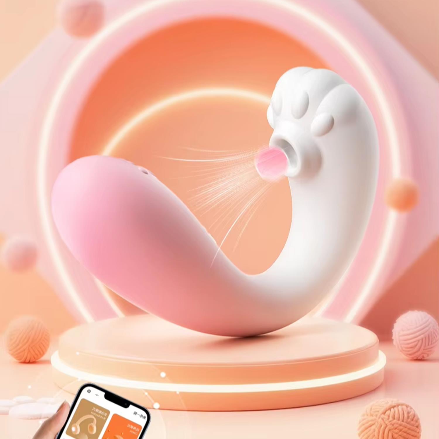 Spirit Cat APP Kontrollü Titreşimli Clitoral Uyarıcı Vibratör - Görsel 4