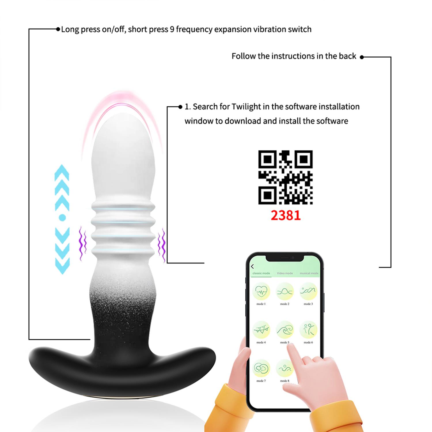 APP Kontrollü 9 Modlu Hareketli Vibratör - Görsel 5