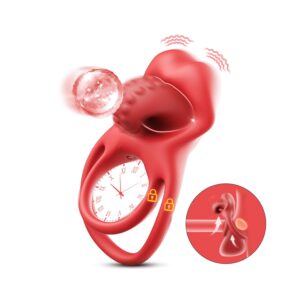Dil Tasarımlı Titreşimli Penis ve Testis Halkası