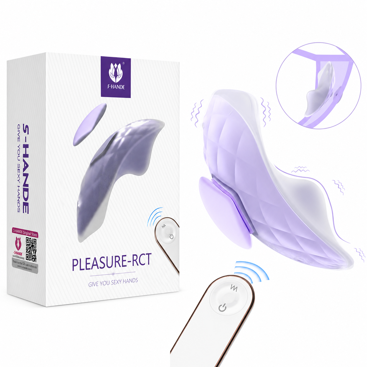 S-Hande Pleasure – RCT Giyilebilir Klitoral Uyarıcı Vibratör Mor - Görsel 2